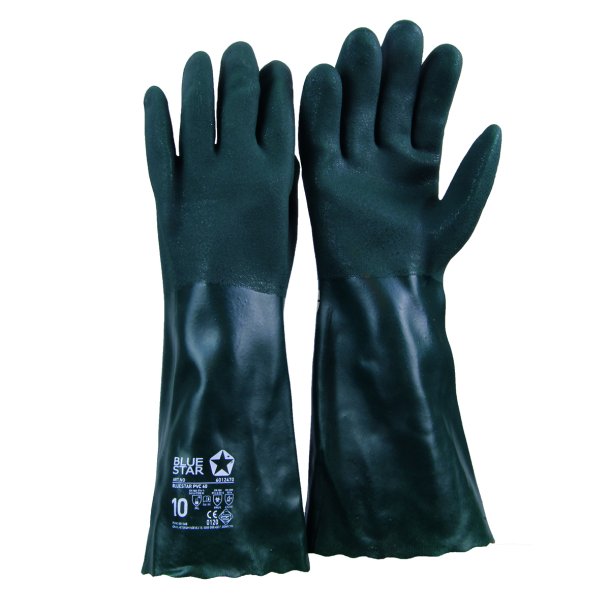 BlueStar PVC handske 40 cm Grn str 10 