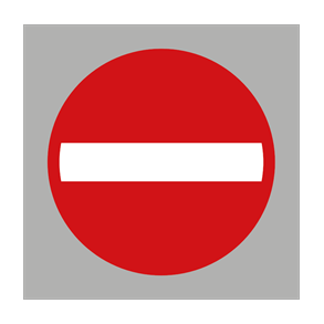 PREMARK C19 Indkrsel forbudt Prfabrikeret termoplast  75 cm pk a 2 stk