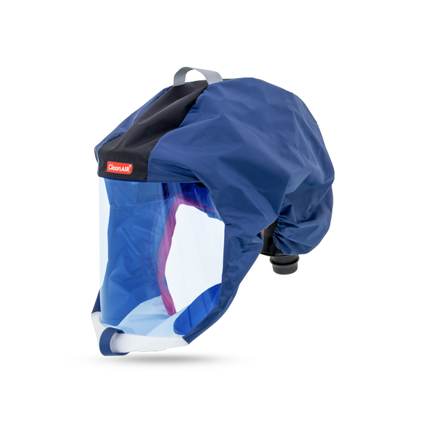 CleanAIR Kort H�tte CA-1 Bl� med PE visir