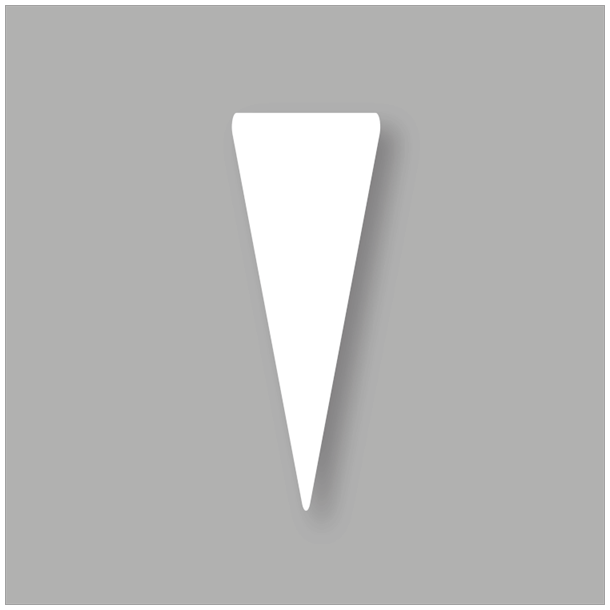 PREMARK Hajtand Pr�fabrikeret termoplastisk vejmarkering 50 x 60 cm pk a 25 stk