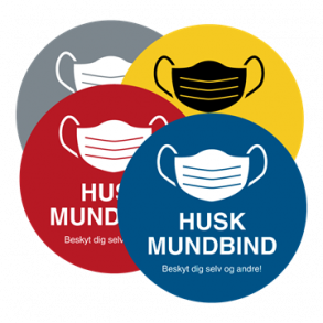 Skilt Gulvmrke Husk mundbind 330mm tykkelse 0,2mm