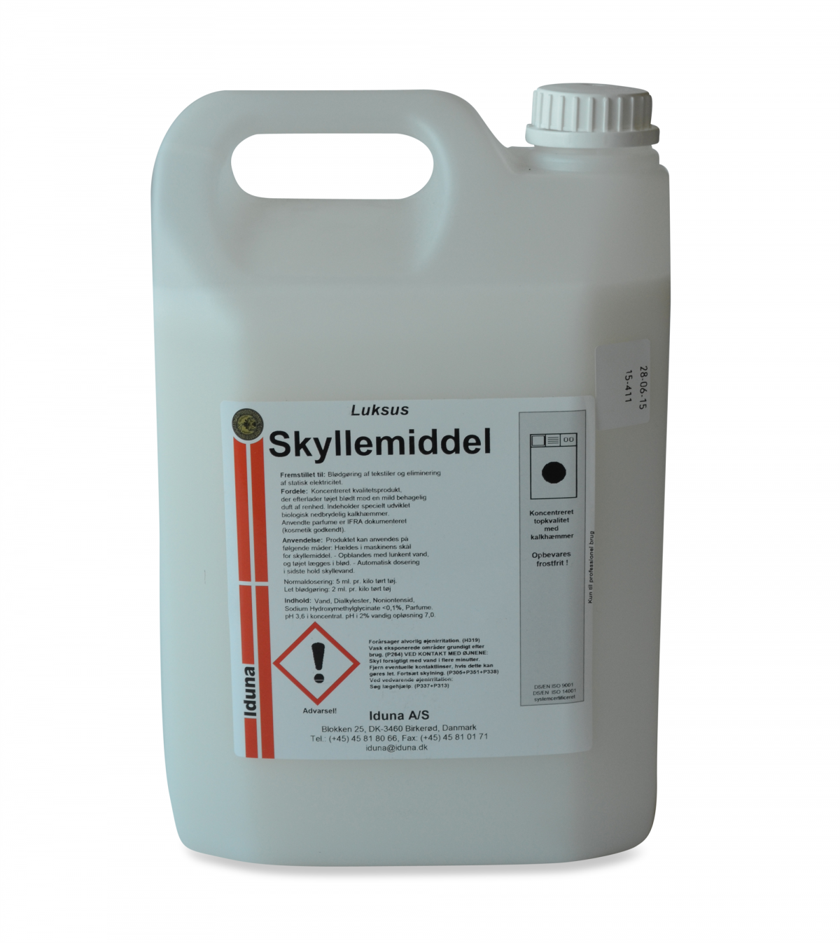 nok visuel smertefuld Iduna Skyllemiddel til tøj luksus 20 l - Tøjvask og skyllemidler - Safety  Nordic ApS