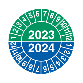 Skilt Kalibreringsmrker r 2023-2024  30mm Selvklbende vinyl pk a 10 stk