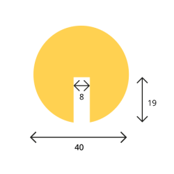 KNUFFI Kantbeskytter Profil B Freonfrit polyuretanskum Gul/Sort 