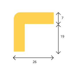 KNUFFI Kantbeskytter Profil E Freonfrit polyuretanskum Gul/Sort 