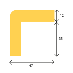 KNUFFI Hjrnebeskytter Profil H Freonfrit polyuretanskum Gul/Sort 