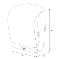 Katrin 90045 System Dispenser hndklderulle hvid plast