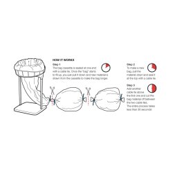 Longopac Pose kassette 60m sort med strips til Mini stativ 35cm