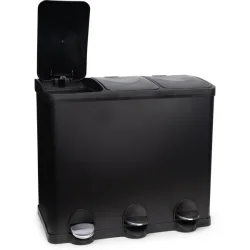 Pacific Affaldsstation 3x20l med pedallg sort