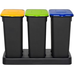 Style Affaldsspand Sort Base til 3 stk 20 liters spande