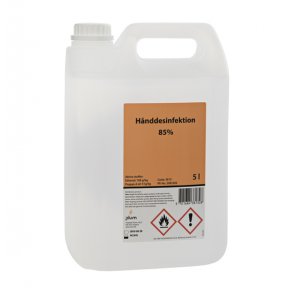 Plum Hnddesinfektion 85% med ethanol og glycerol 5 liter flydende 