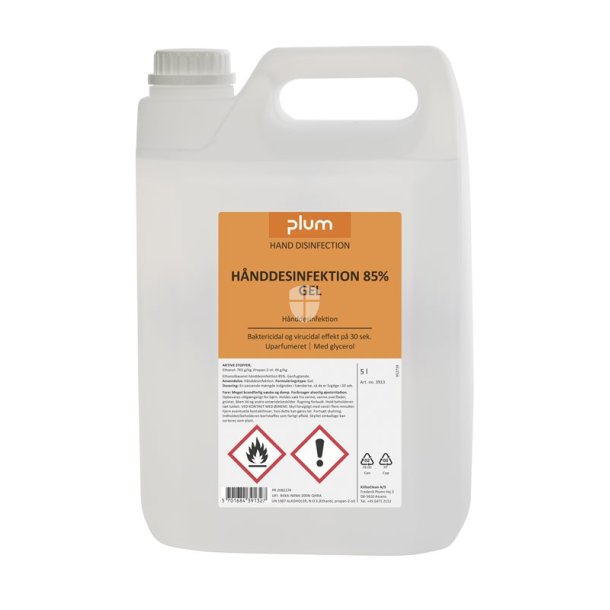 Plum Hnddesinfektion 85% ethanolbaseret gel 3x5 liter