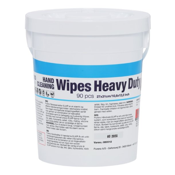 Pureno Wipes Heavy Duty 90 stk