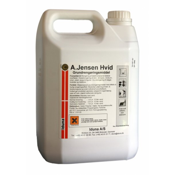 Iduna A Jensen Grundreng�ring hvid med plejeeffekt 5l