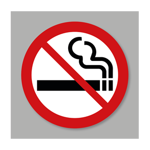 PREMARK Rygning forbudt Prfabrikeret termoplast  50 cm pakke med 2 stk.