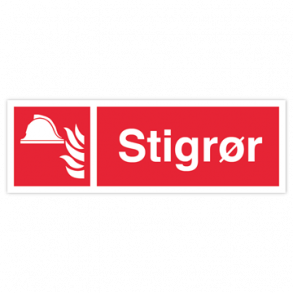 Skilt Brand aflangt Stigrr standard 