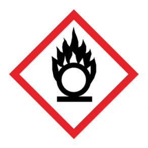 Skilt GHS Faresymboler GHS03 Brndnrende Oxidizers
