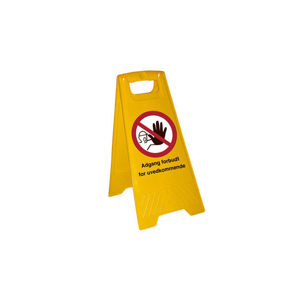 Skilt Fritst�ende Advarsel Adgang forbudt for uvedkommende