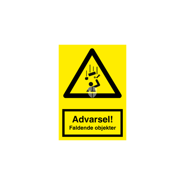 Skilt Advarselsskilt Advarsel! Faldende objekter