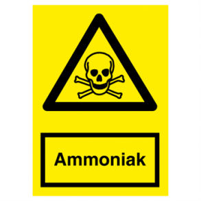 Skilt Advarselsskilt Ammoniak