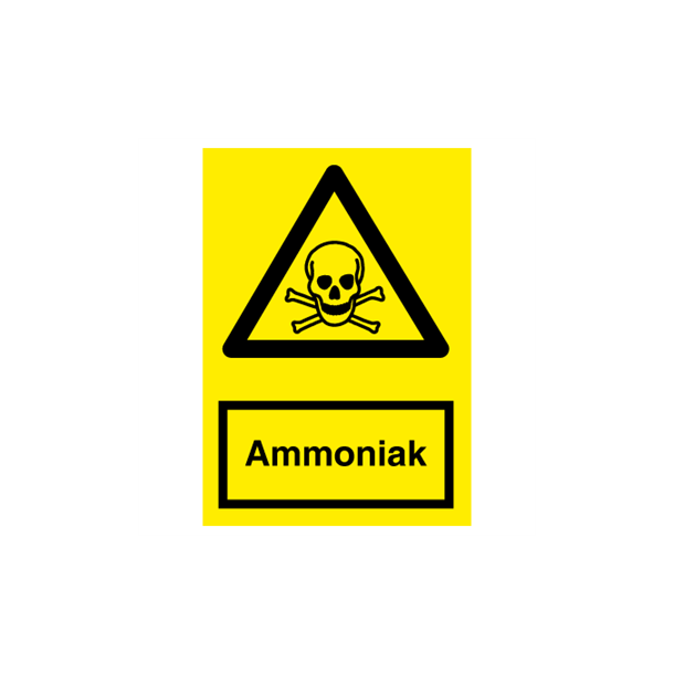 Skilt Advarselsskilt Ammoniak
