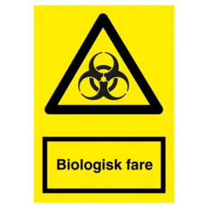 Skilt Advarselsskilt Biologisk fare 
