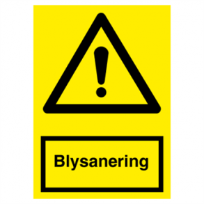 Skilt Advarselsskilt Blysanering