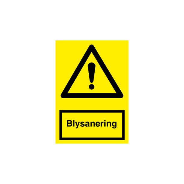 Skilt Advarselsskilt Blysanering