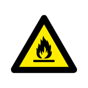 Skilt Advarselsskilt A353 Giv agt! Strk varme 