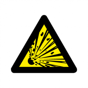 Skilt Advarselsskilt A350 Eksplosionsfare 