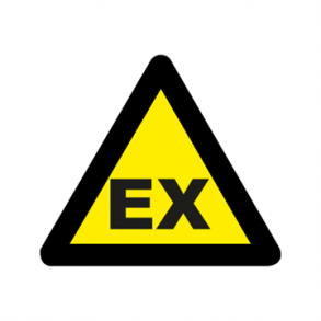 Skilt Advarselsskilt A382 Eksplosionsfare EX
