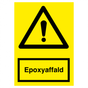 Skilt Advarselsskilt Epoxyaffald