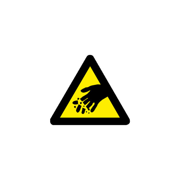 Skilt Advarselsskilt A378 Fare for afsk�rne fingre 