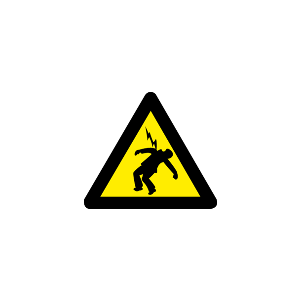 Skilt Advarselsskilt A373 Fare for elektrisk sp�nding 