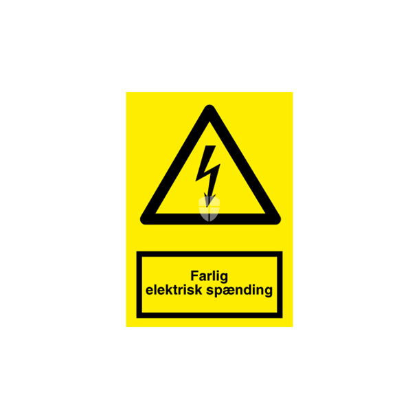 Skilt Advarselsskilt Elektrisk spnding