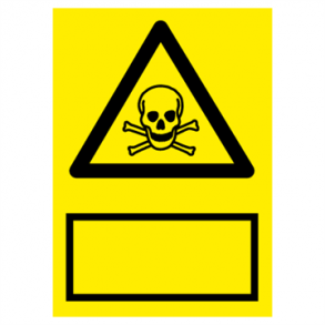 Skilt Advarselsskilt Gift (uden tekst) 