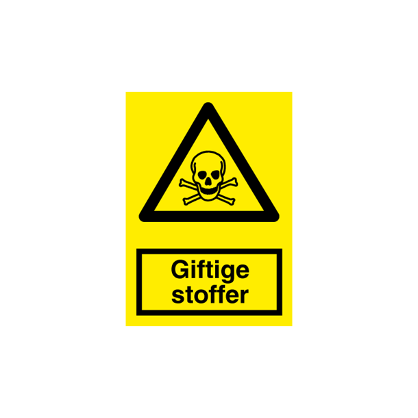 Skilt Advarselsskilt Giftige stoffer
