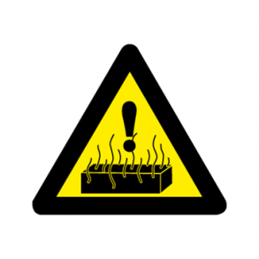 Skilt Advarselsskilt A371 Giv agt! Strk varme