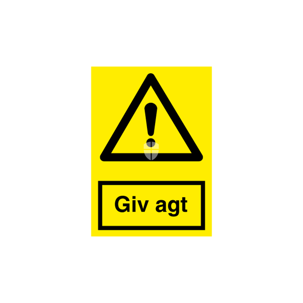 Skilt Advarselsskilt Giv agt