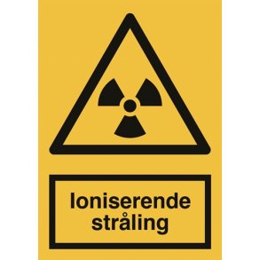 Skilt Advarselsskilt Ioniserende strling