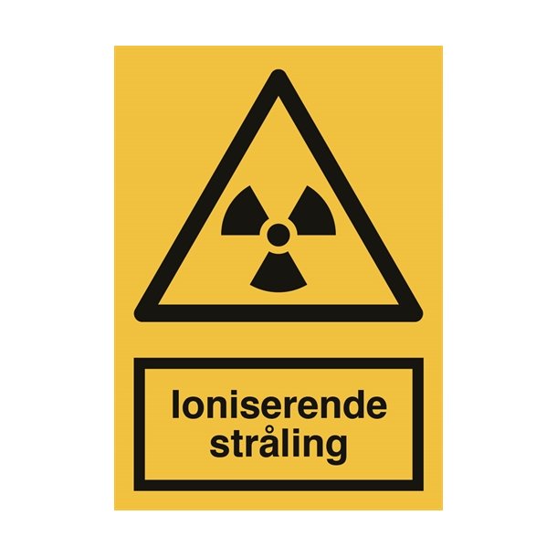 Skilt Advarselsskilt Ioniserende str�ling