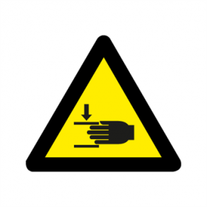 Skilt Advarselsskilt A376 Fare for kvstelse af hnd