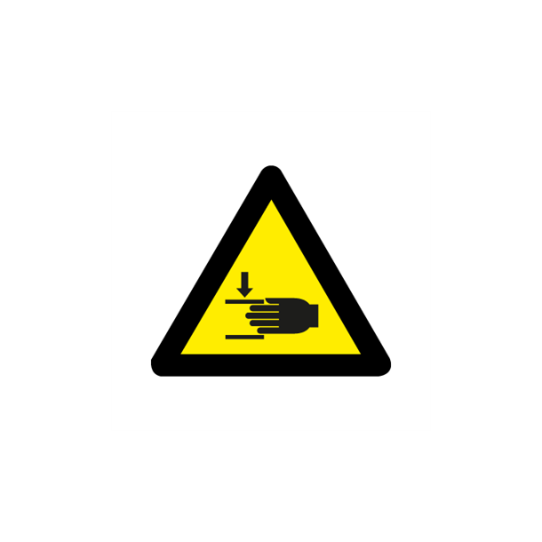 Skilt Advarselsskilt A376 Fare for kv�stelse af h�nd