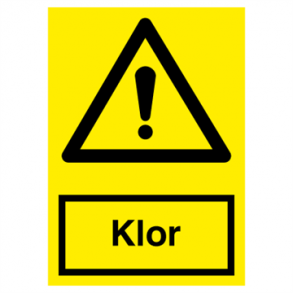 Skilt Advarselsskilt Klor