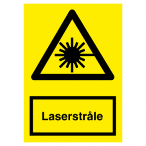 Skilt Advarselsskilt Laserstrle