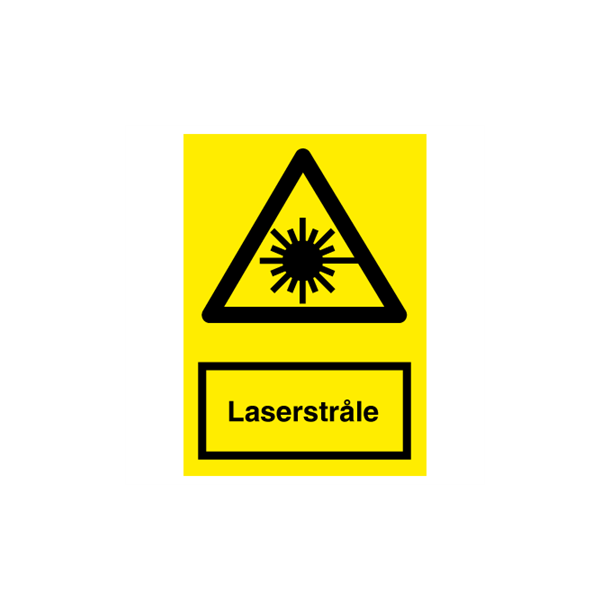Skilt Advarselsskilt Laserstr�le