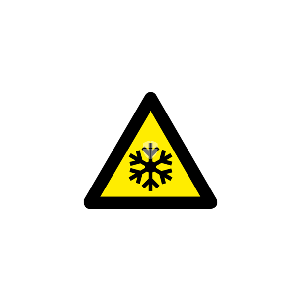 Skilt Advarselsskilt A368 Lav temperatur