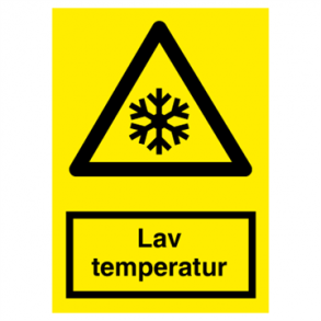 Skilt Advarselsskilt Lav temperatur 
