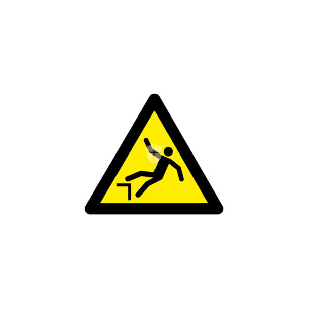 Skilt Advarselsskilt A366 Pas p fald! Hjt trin (hjdeforskel) 