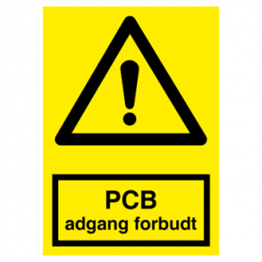 Skilt Advarselsskilt PCB adgang forbudt